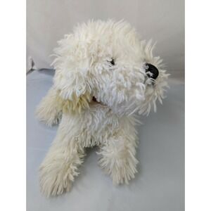 Animal Alley Cream Dog Plush Shaggy 12 Inch 2000 Stuffed Animal Toy